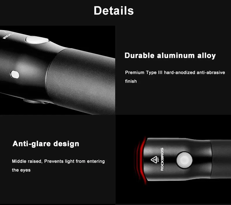 Rockbros Rechargeable Waterproof Long Range 700 Lumen Bike Bicycle Usb