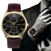 

New Brand Casual Fashion Watch Men's Retro Design Alloy Leather Band Analog Alloy Quartz Wrist Watch Man Watch Date Clock