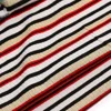 Shaoxing customized classic pattern stripe style yarn dyed polyester rayon lurex spandex rib stripe knit fabric