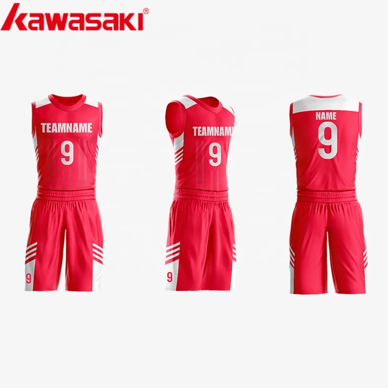 red jersey design basketball