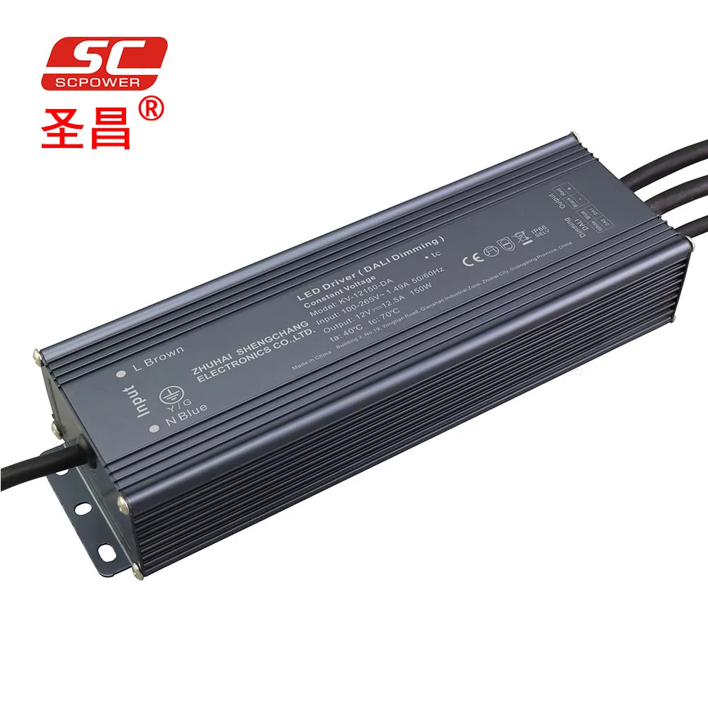 SC 150W constant voltage DALI led driver 12V compatible for Le viton dimmer