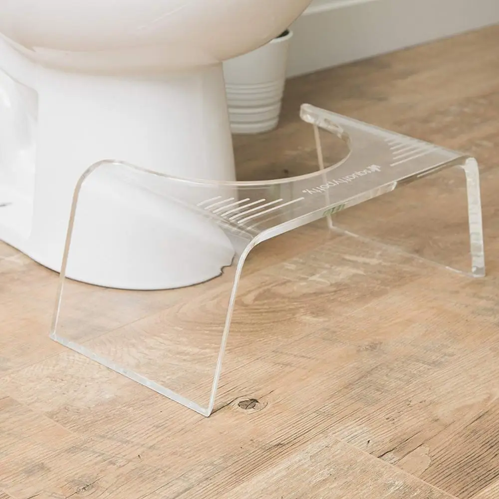 Acrylic Bathroom Stool With Leather Cushion Seat Acrylic Bench With