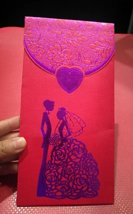 Bride and groom wedding invitation