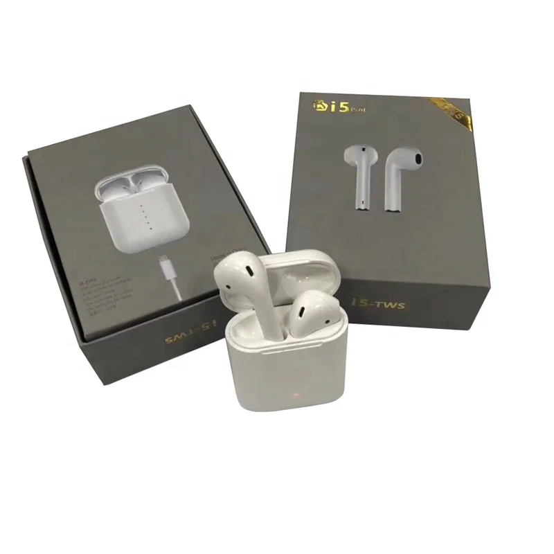 

New i5 TWS BT 5.0 Earbuds Touch Wireless headset microphone True Stereo Earphone bass Binaural Call