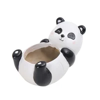 

Roogo resin cute cartoon panda shape plant pots