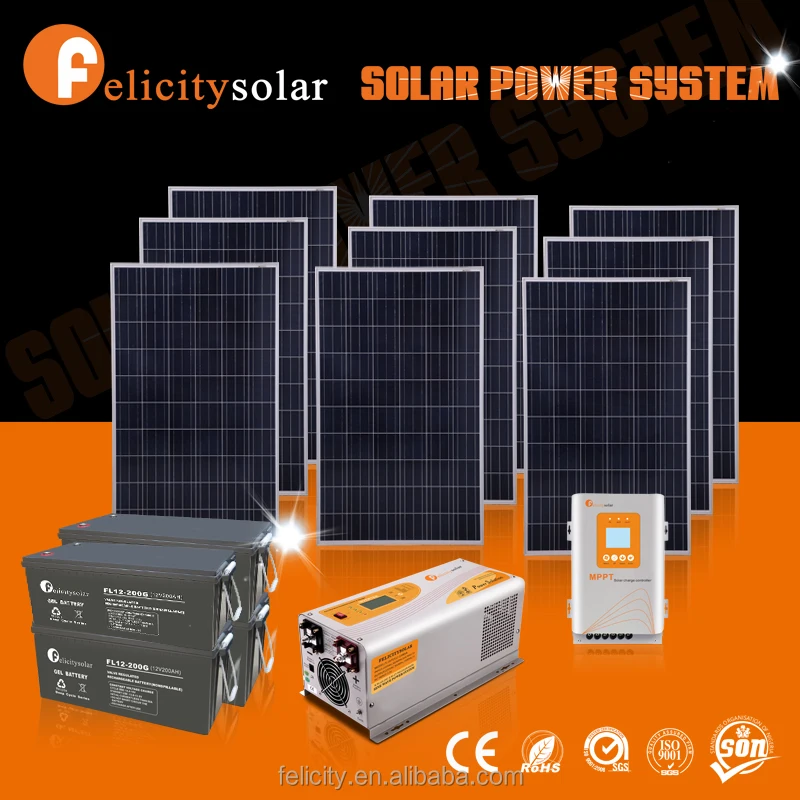 China Best Sale 3kw Solar Power System Complete Set For Whole House Lighting Powered View 3kw Solar Power System Felicitysolar Product Details From