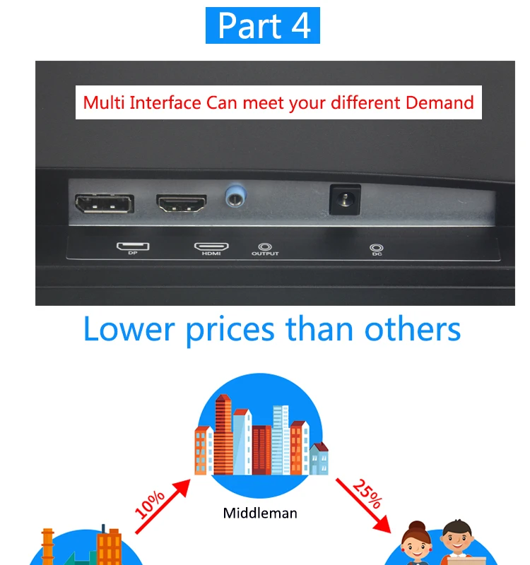 2K Desktop Computer Gaming Monitor 27 Inch 2560x1440 Resolution LCD PC Monitor for Computer