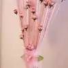 Butterfly Tassel String Line Curtains Romantic Tulle Valances Window Panel Deco
