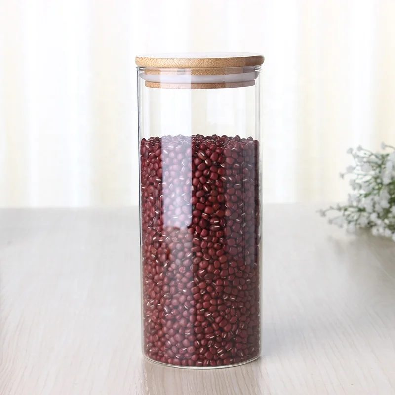 
D100mm Transparent glass jars Grains storage Bottles spice jar kitchen storage cans Kitchen Storage Organization 