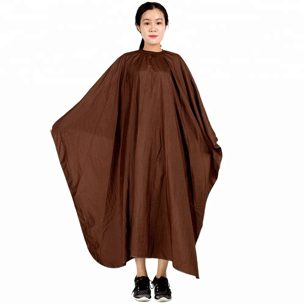 

Soft Cloth Salon Barbers Hairdressing Cape Hair Cutting Cape Fabric, Brown