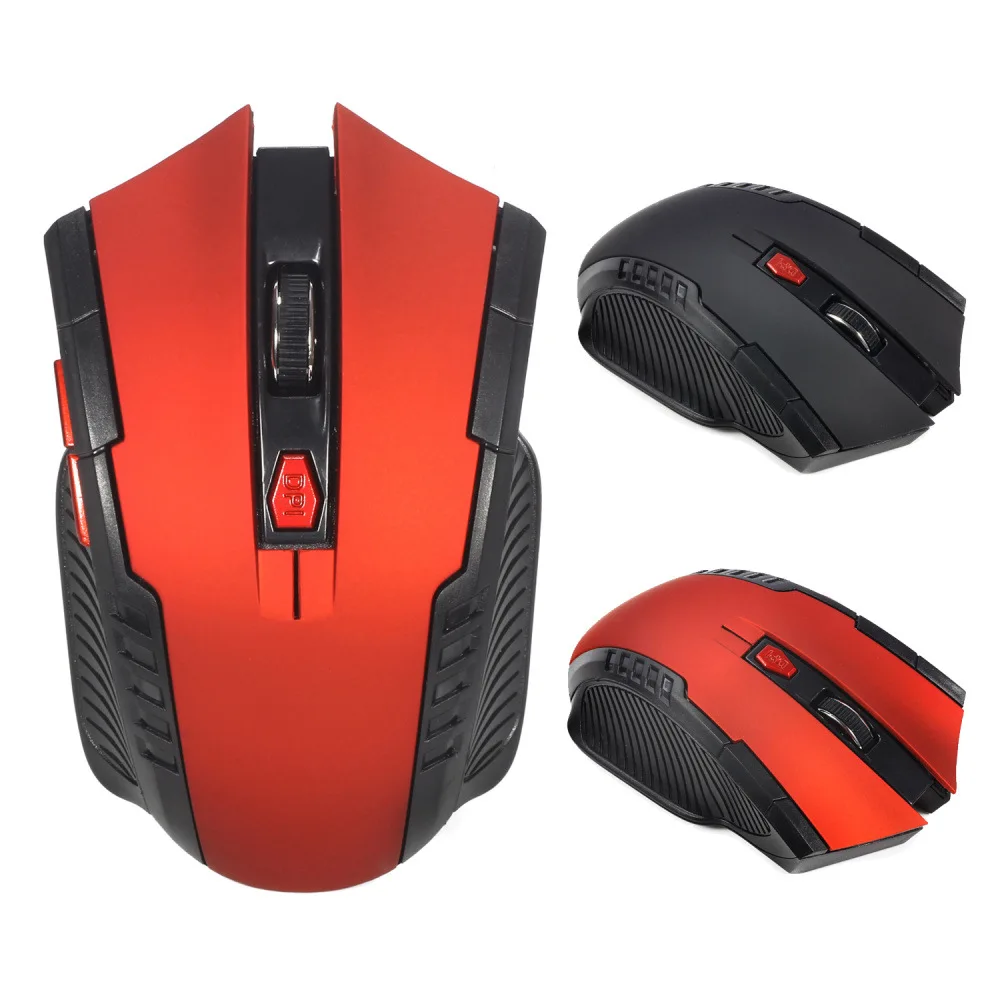 

2018 New Wireless Mouse 1600DPI 2.4G Gaming Mouse Gamer Silence Built-in Battery Computer Mice For PC Laptop, Black;gray;red;customized