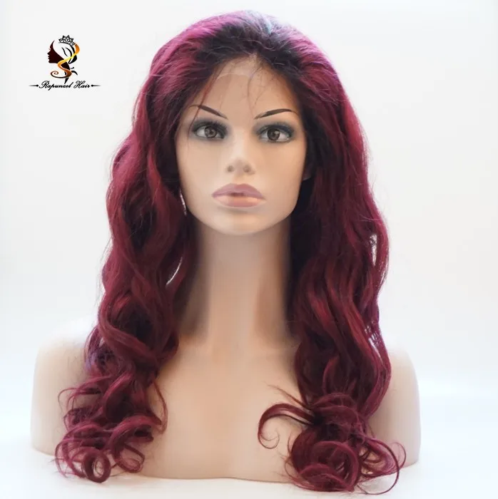

Overnight delivery1B 99J Ombre Burgundy brazilian hair front lace wig