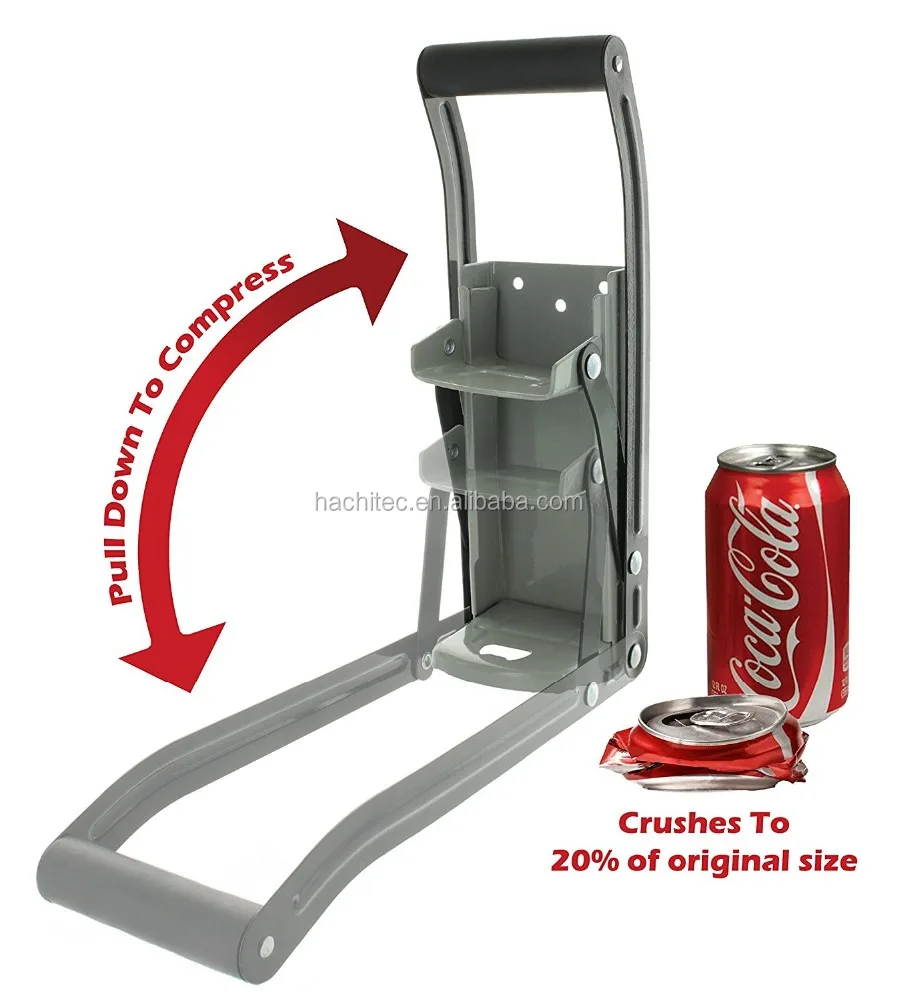 

Aluminum Can Crusher & Bottle Opener | Heavy Duty Metal Wall Mounted Soda Beer Smasher Eco-Friendly Recycling Tool