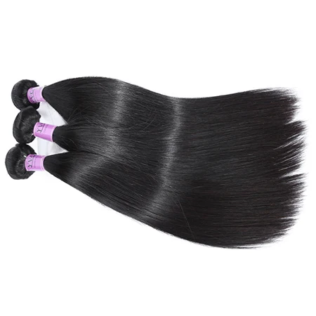 

Wholesale Natural Straight 100% Brazilian Remy Human Hair, Natural color(#1b)