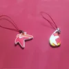 star fish and moon shape rubber cell phone charms