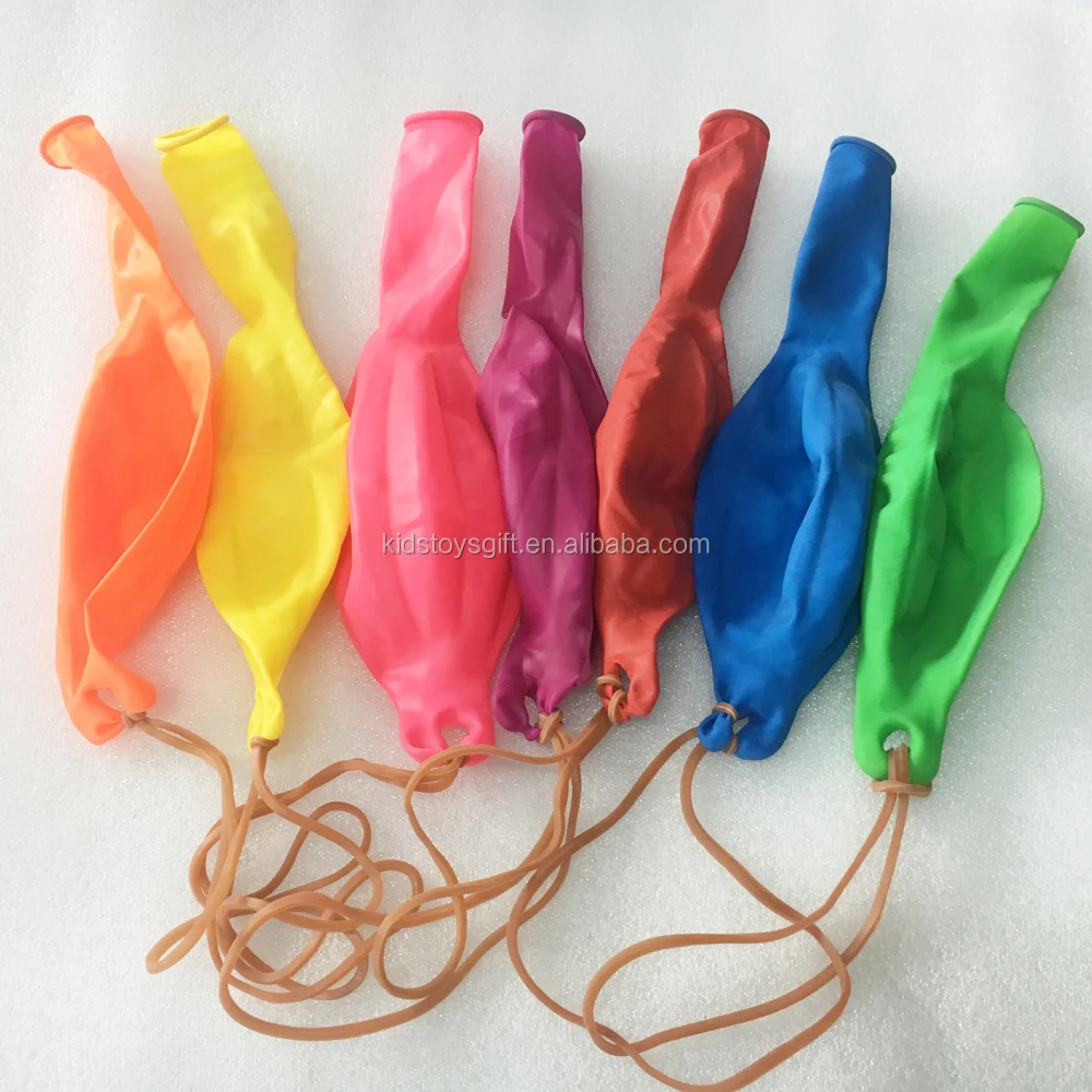 Neon Punch Balloons With Rubber Band Handles Assorted Colors Buy