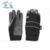 synthetic leather palm with silicone print structured fabric on back neoprene knuckle/cuff 3M thinsulate lining work gloves