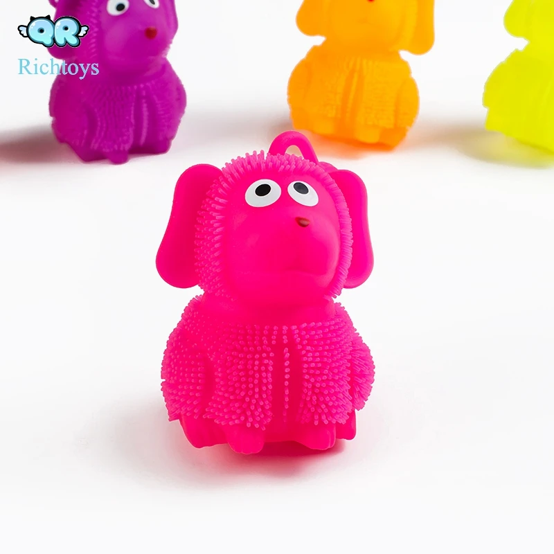 Squeeze Soft Thick Dog Shaped Fun Fidget Sensory Animal Light Up Yoyo