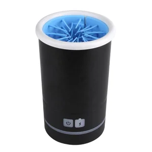 Image of Pet Grooming Products Automatic Dog Paw Cleaner Pet Cat Foot Washer Cup with USB Charging & Colorful LED Light