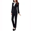 Wholesale Price Business Office Suit Sexy Women Black Coat Long Pants Trousers Casual 2-Piece Suits