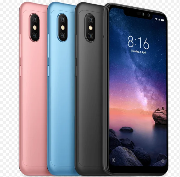 

In stock High Quality 4g smart phone xiaomi redmi note 6 pro,4gb+64gb unlocked xiaomi cell phone android phone
