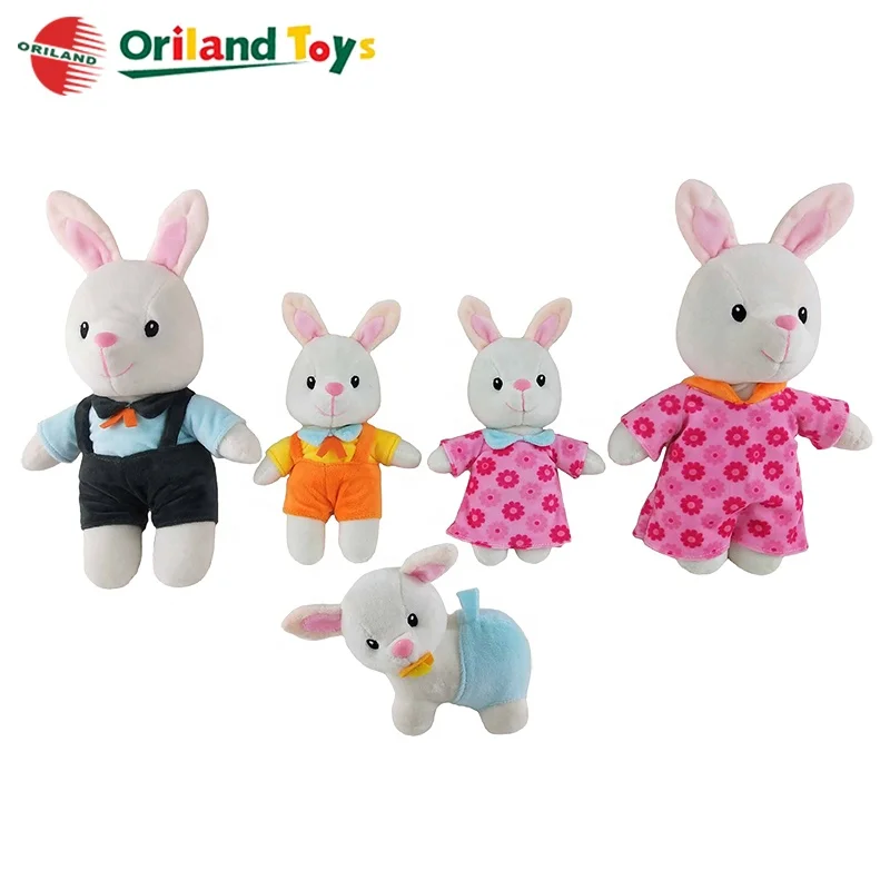 Cute Bunny Soft Stuffed Plush Mother And Baby Family Figure Toy Gift ...