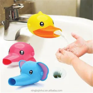 Image of 1pcs Cartoon Faucet Extender For Kid Children Kid Hand Washing In Bathroom Sink Elephant Dolphin Duck Bathroom Accessories Hot