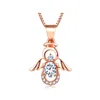 Angel Necklace 925 Sterling Silver Rose Gold Plated Fashion Necklace For Women