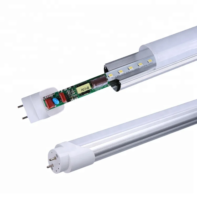 Hot selling T8 plastic aluminum 120lm/w 4 feet skd pcb spare parts CE  ROHS 18w 1200mm 6500k led tube light