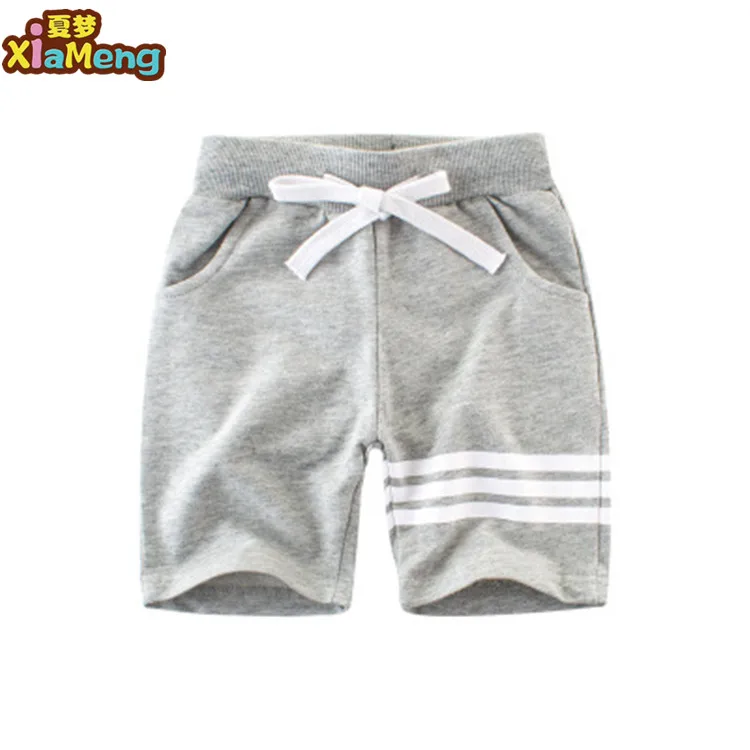 

2021 Top selling fashion summer pure cotton kids shorts for boys, Gray blue