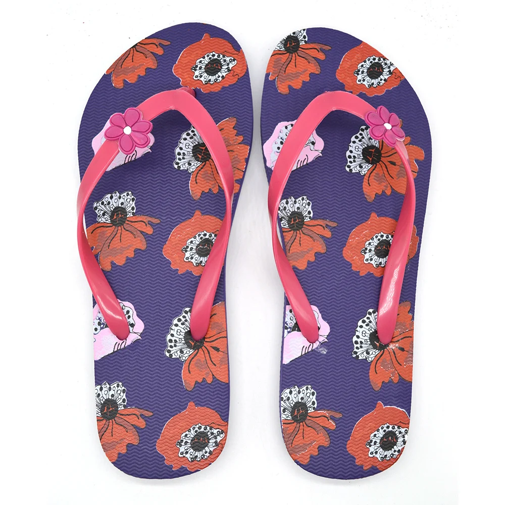 热卖女性 pe 鞋底拖鞋与 pvc flipflop