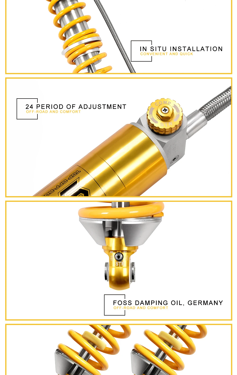 Str Adjustable 4x4 Lift Kit Shock Absorber Coil Over Air Shock For