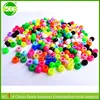 6*8mm Mixed color solid plastic round pony kids hair beads for clothes
