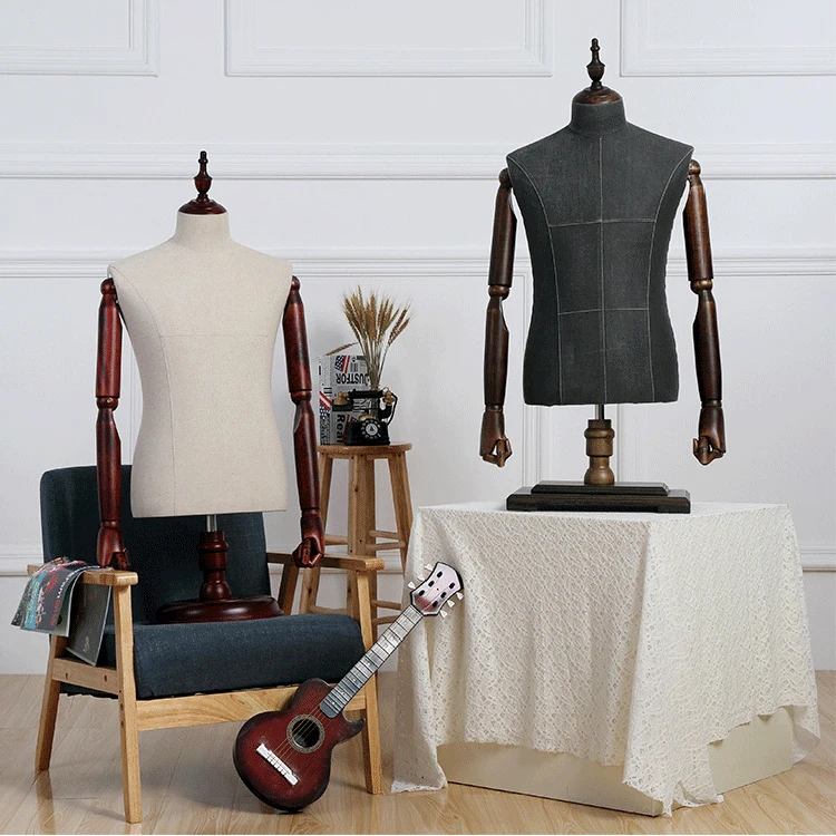 80f9 Cheap Display Sewing Adjustable Tailor Half Body Male Mannequin