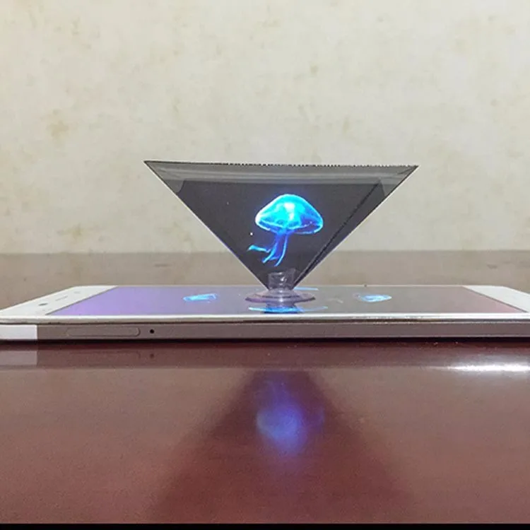 

DIY 3D holographic Display 3D Holographic Pyramid projection display for tablet, Black and blue