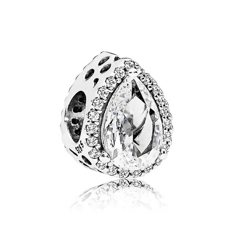 

Kailefu Jewellery 925 Sterling Silver Brand New Item Shiny Teardrop CZ Charm 796245CZ