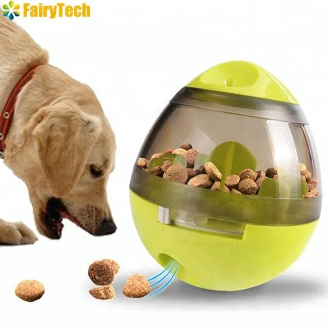 

Amazon hot sell Pet Dog Treat Ball and Food Dispenser Interactive Tumbler Toy for Dogs & Cats, Blue;green