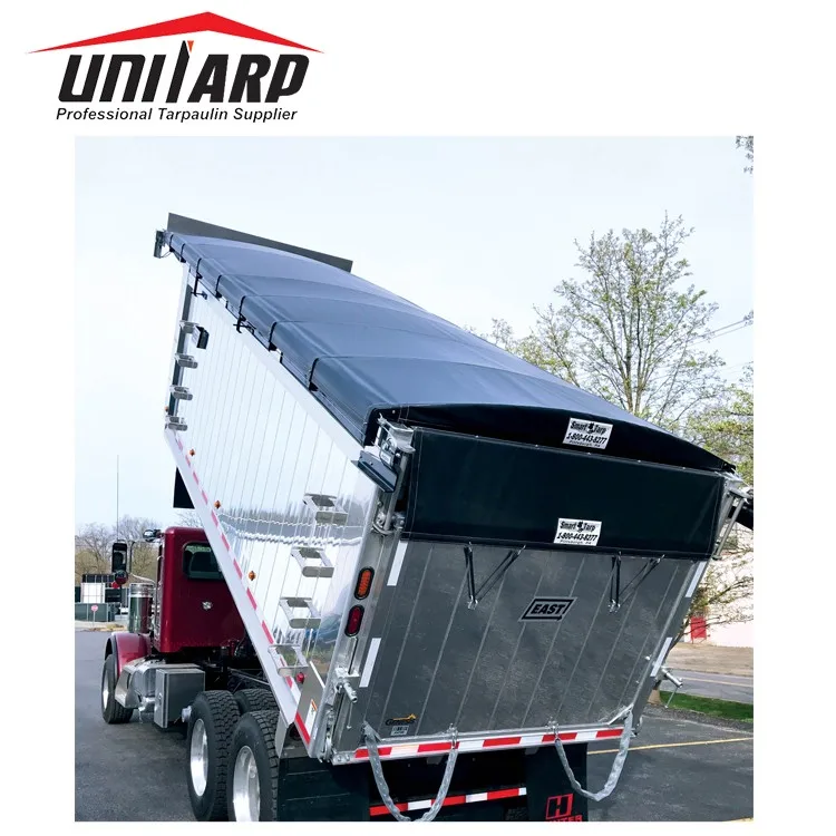Heavy Duty Dump Truck Cover,Retractable Pvc Vinyl Truck Tipper Tarp
