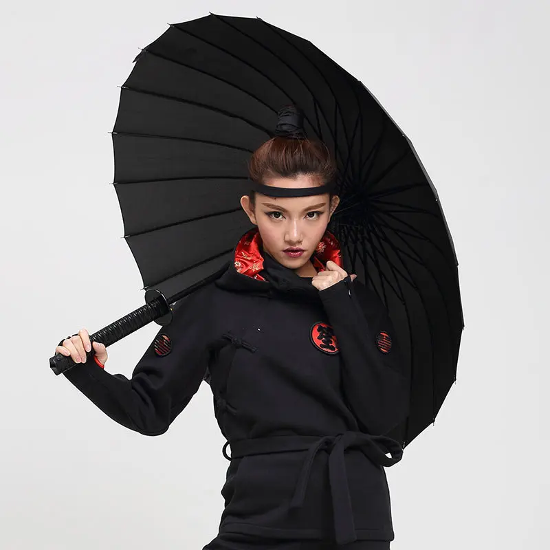 

8k 16k 24k Waterproof And Windproof Samurai Sword 190t Men's Rain And Rain Outdoor Manual Long Handle Umbrella