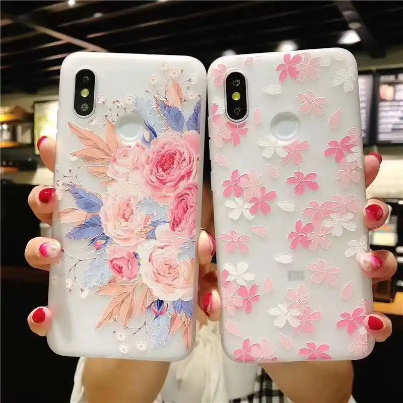 

Colorful 3D Relief UV Printing flower matte soft tpu phone case for iphone XS MAX XR X 8plus 7plus 6plus