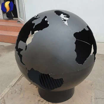 Decorative Rustic Patio Large Globe Steel Antique Outdoor Fire Pit