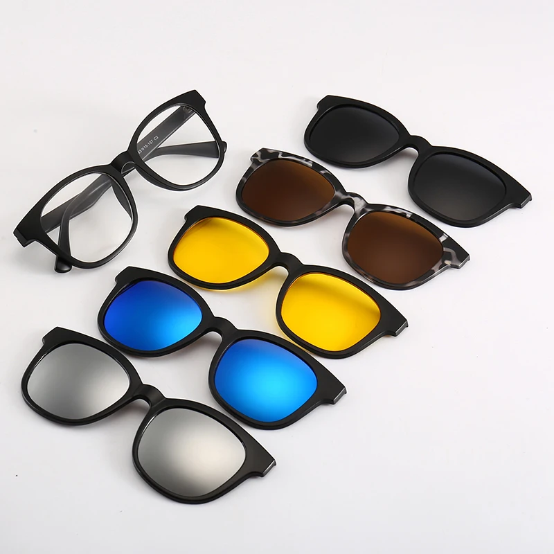 

Magnet Clip On Eyeglasses Frames Polarized Sunglasses Men Women Glasses