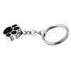 Stainless Steel Pet Dog Footprint Charm Pendant Keychain Key Ring KS20