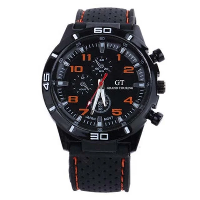 

Fashion Men's Sport Wrist Watch Silicone Band Creative Quartz Gift Watches For Boy Friend SW054