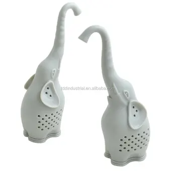 Silicone Reusable Tea Bag Filter Mini Elephant Infuser Strainer High Quality Shape Novel Mr Glass