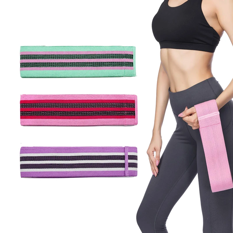 

Comfortable Same Size Booty Elastic fabric Exercise Bands with Different Level, Black;red;blue;pink;ect