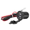 12V 1A 2.1A Waterproof Dual USB Port Power Socket Mobile GPS Charger Flush Mount