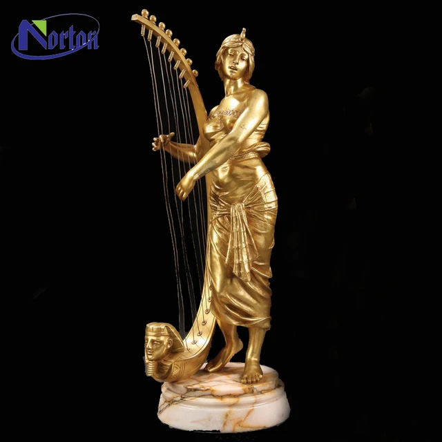 playing girl statues