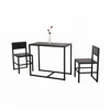 Fujian furniture dining table and chair set metal base good quality dining table set