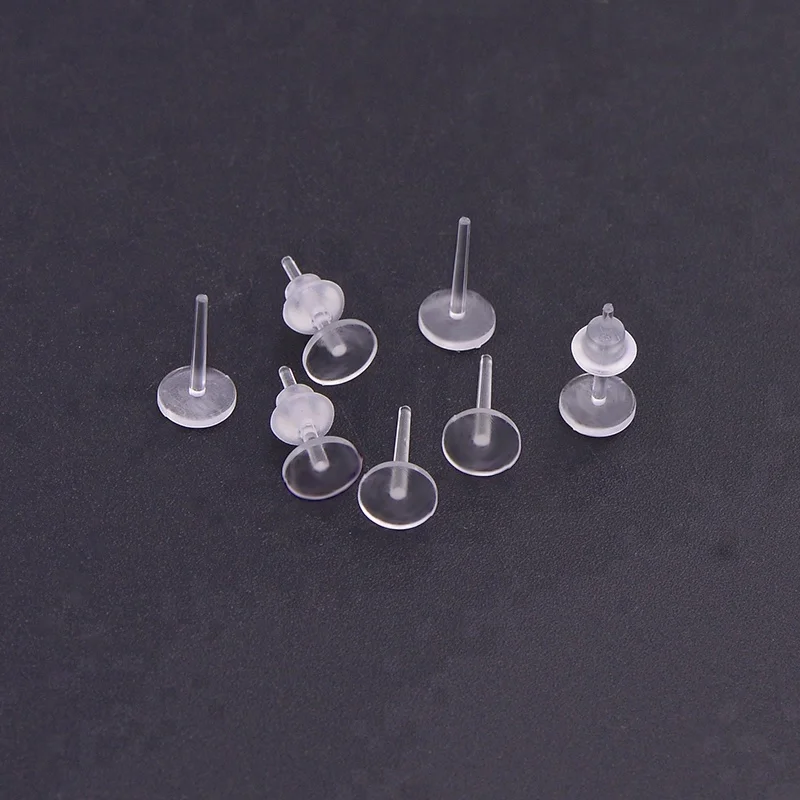 

Plastic earring post accessories for jewelry transparent earrings PE1804